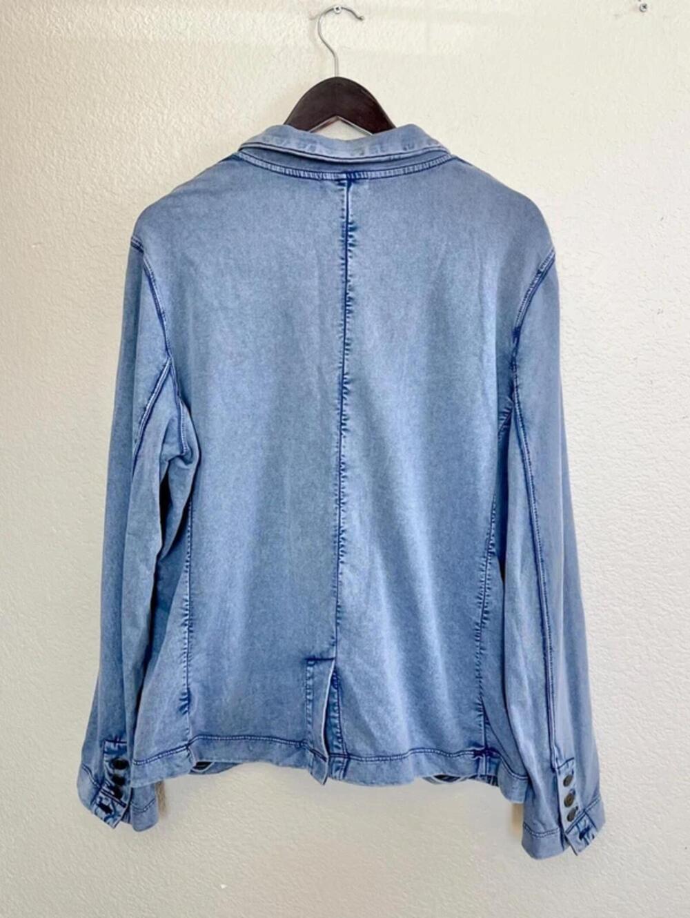 Vintage Lauren Ralph Lauren cotton Jean blazer jacket old money - Picture 8 of 8